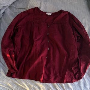 Time and tru red blouse